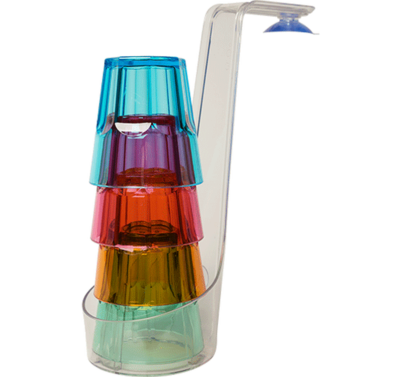 כוסות צבעוניות+מעמד מעוצב image number 3